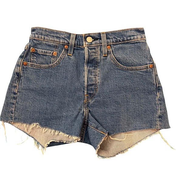 Levi's Pants - Levi’s 501 High Rise Denim Cutoff Shorts Medium Wash Size 24, button fly NWOT